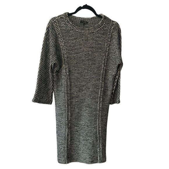 Revolve Massimo Dutti Woven Black & White Tweed Shift Dress - Picture 5 of 10